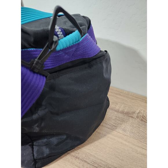 Vintage ROLLERBLADE 1990s Retro Duffle Bag Travel Overnight Purple Black Teal - Picture 10 of 13